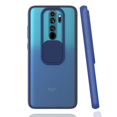 Xiaomi Redmi Note 8 Pro Kılıf Zore Lensi Kapak Lacivert