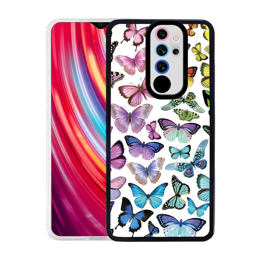 Xiaomi Redmi Note 8 Pro Kılıf Zore M-Fit Desenli Kapak Butterfly No3