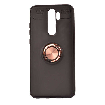 Xiaomi Redmi Note 8 Pro Kılıf Zore Ravel Silikon Kapak Siyah-Rose Gold