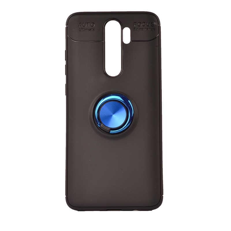 Xiaomi Redmi Note 8 Pro Kılıf Zore Ravel Silikon Kapak Siyah-Mavi
