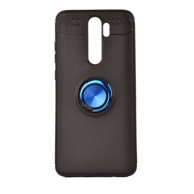 Xiaomi Redmi Note 8 Pro Kılıf Zore Ravel Silikon Kapak Siyah-Mavi