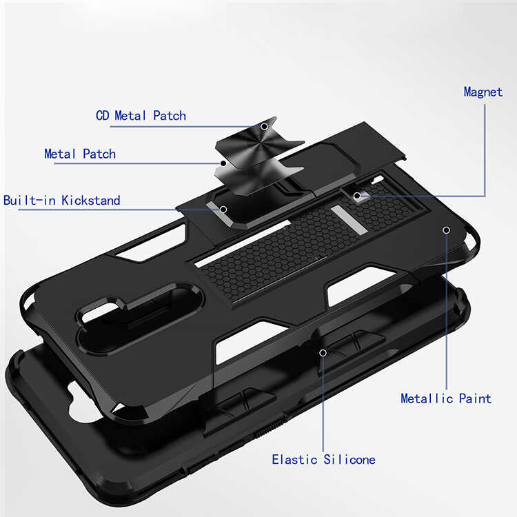 Xiaomi Redmi Note 8 Pro Kılıf Zore Volve Kapak Gri