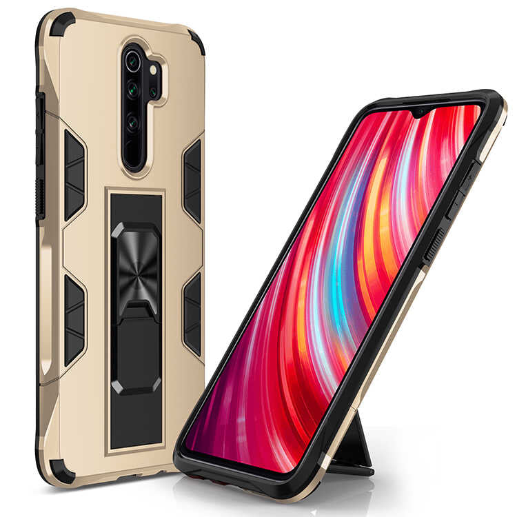 Xiaomi Redmi Note 8 Pro Kılıf Zore Volve Kapak Gold