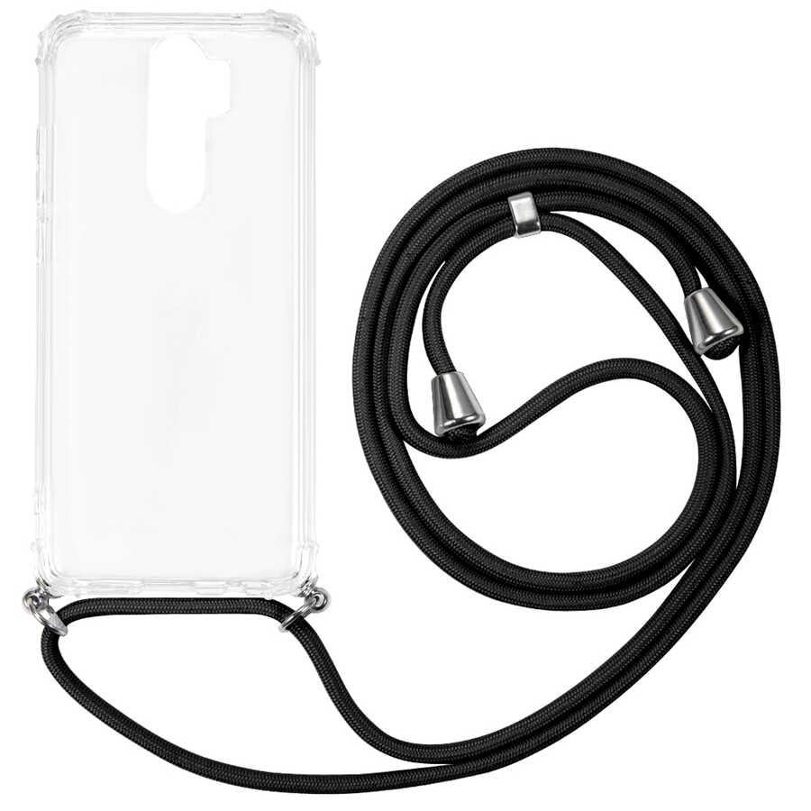 Xiaomi Redmi Note 8 Pro Kılıf Zore X-Rop Kapak Renksiz