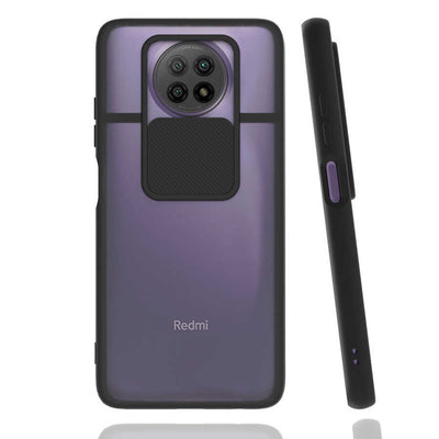 Xiaomi Redmi Note 9 5G Kılıf Zore Lensi Kapak Siyah