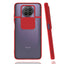 Xiaomi Redmi Note 9 5G Kılıf Zore Lensi Kapak Kırmızı