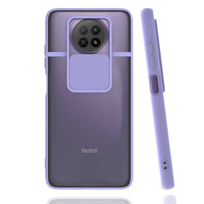 Xiaomi Redmi Note 9 5G Kılıf Zore Lensi Kapak Lila