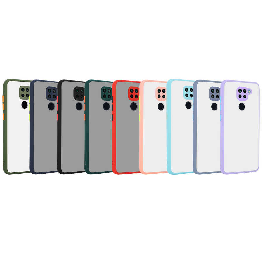 Xiaomi Redmi Note 9 Kılıf Zore Hux Kapak Kırmızı