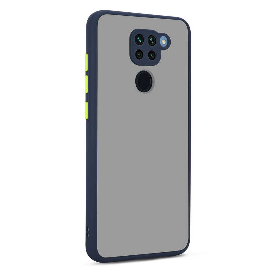 Xiaomi Redmi Note 9 Kılıf Zore Hux Kapak Lacivert