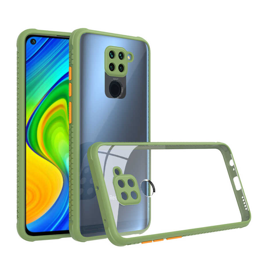 Xiaomi Redmi Note 9 Kılıf Zore Kaff Kapak Koyu Yeşil