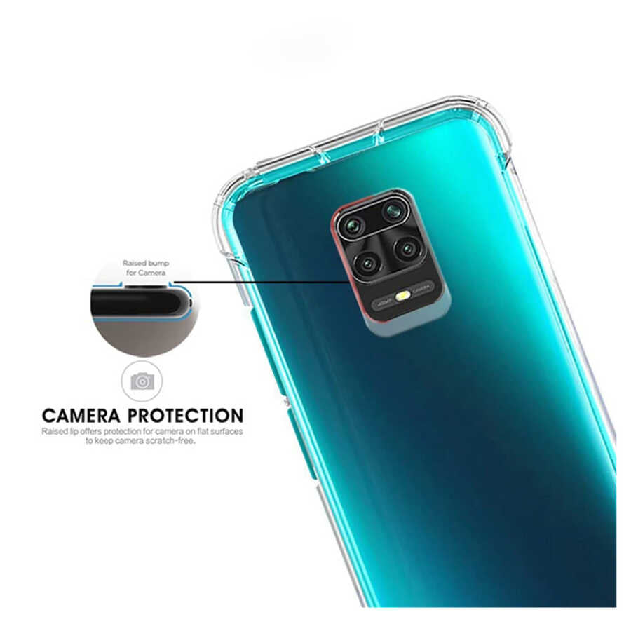 Xiaomi Redmi Note 9 Kılıf Zore Nitro Anti Shock Silikon Renksiz