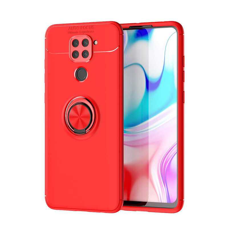 Xiaomi Redmi Note 9 Kılıf Zore Ravel Silikon Kapak Siyah-Mavi