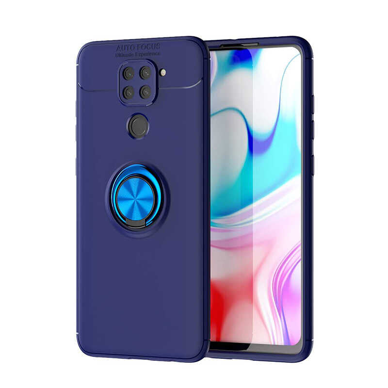 Xiaomi Redmi Note 9 Kılıf Zore Ravel Silikon Kapak Mavi