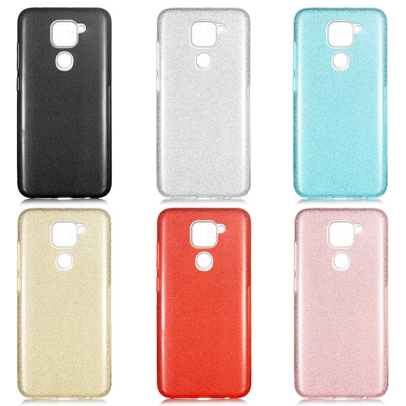 Xiaomi Redmi Note 9 Kılıf Zore Shining Silikon Siyah