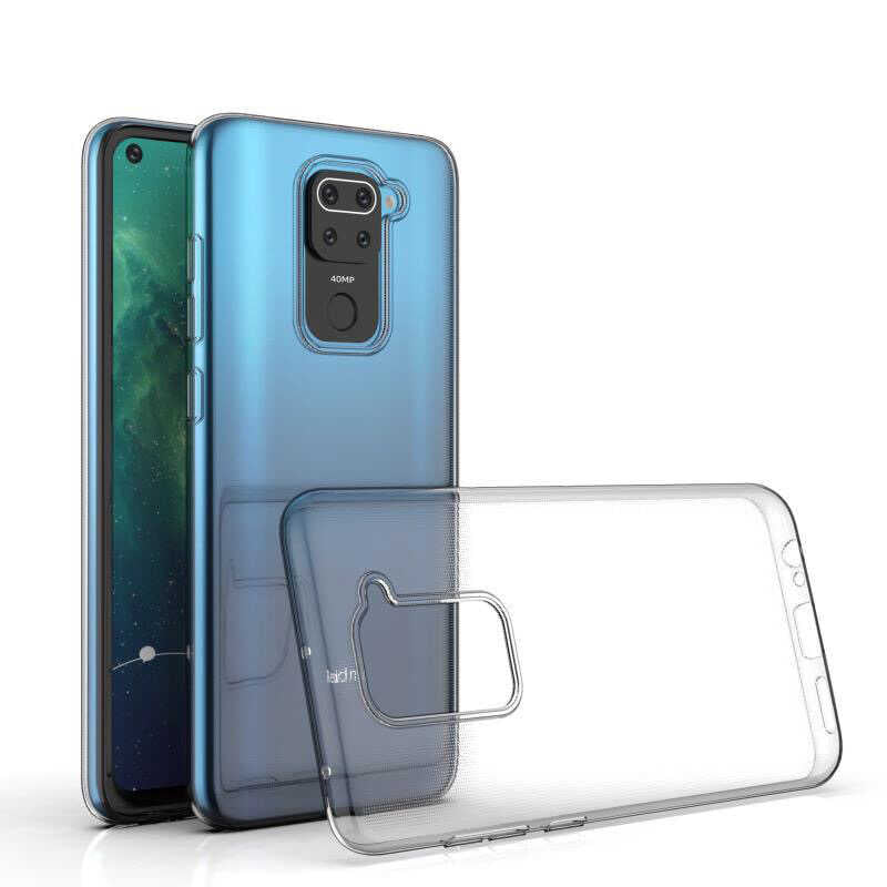Xiaomi Redmi Note 9 Kılıf Zore Süper Silikon Kapak Renksiz
