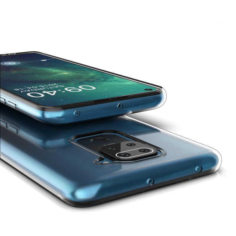Xiaomi Redmi Note 9 Kılıf Zore Süper Silikon Kapak Renksiz