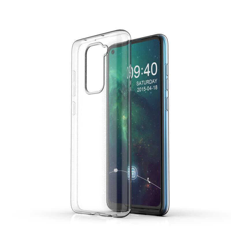 Xiaomi Redmi Note 9 Kılıf Zore Süper Silikon Kapak Renksiz