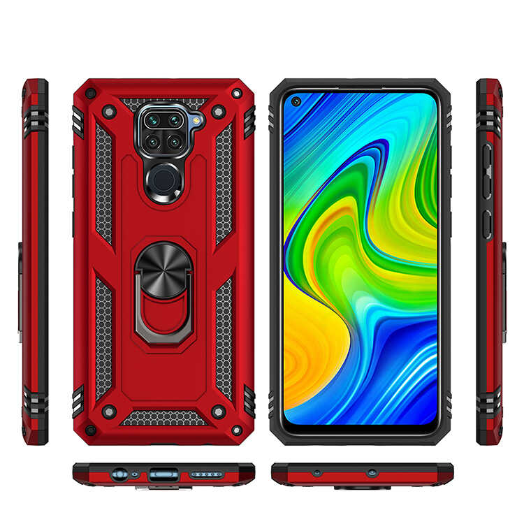 Xiaomi Redmi Note 9 Kılıf Zore Vega Kapak Siyah