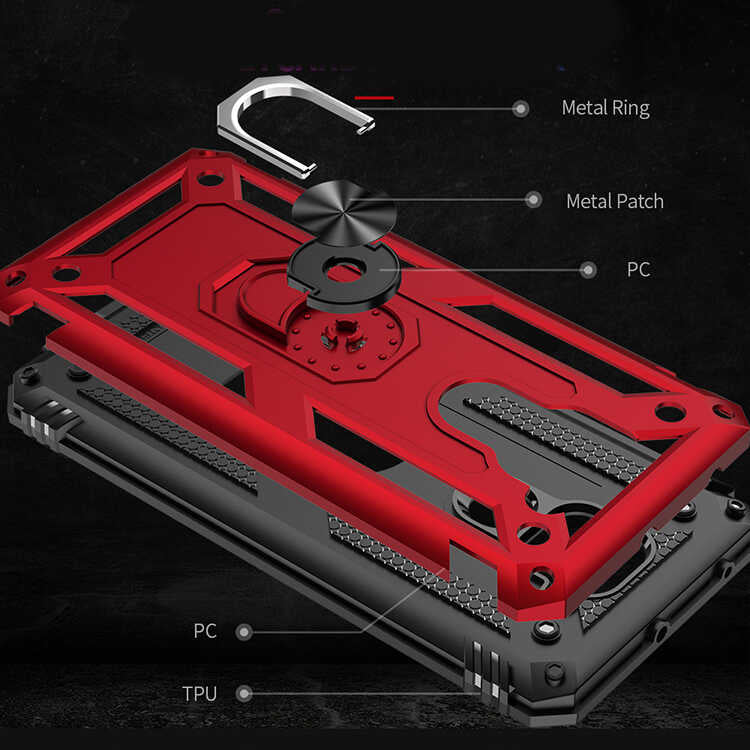 Xiaomi Redmi Note 9 Kılıf Zore Vega Kapak Siyah