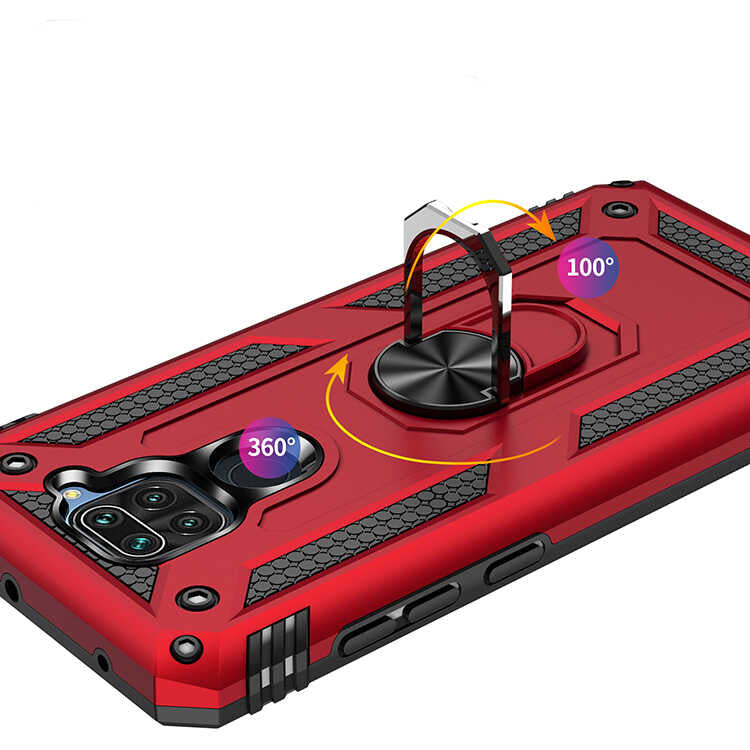 Xiaomi Redmi Note 9 Kılıf Zore Vega Kapak Siyah