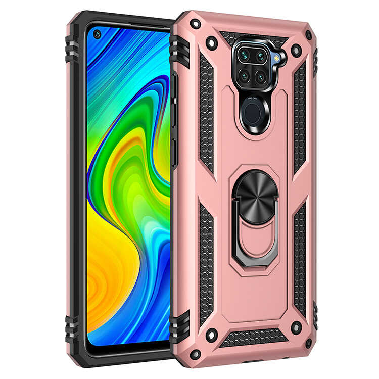 Xiaomi Redmi Note 9 Kılıf Zore Vega Kapak Rose Gold