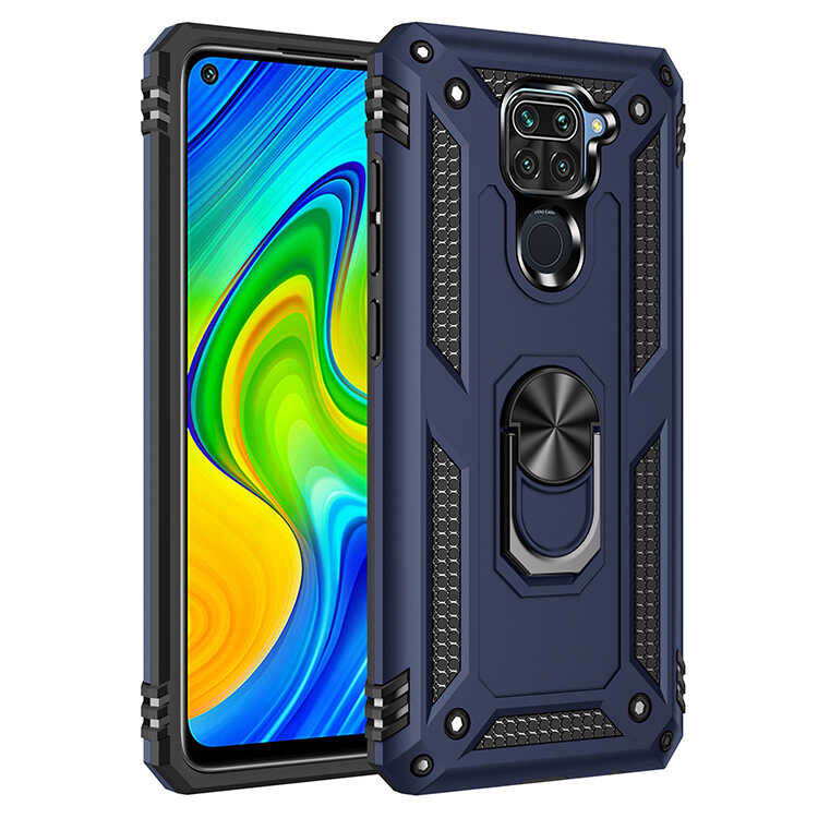 Xiaomi Redmi Note 9 Kılıf Zore Vega Kapak Mavi