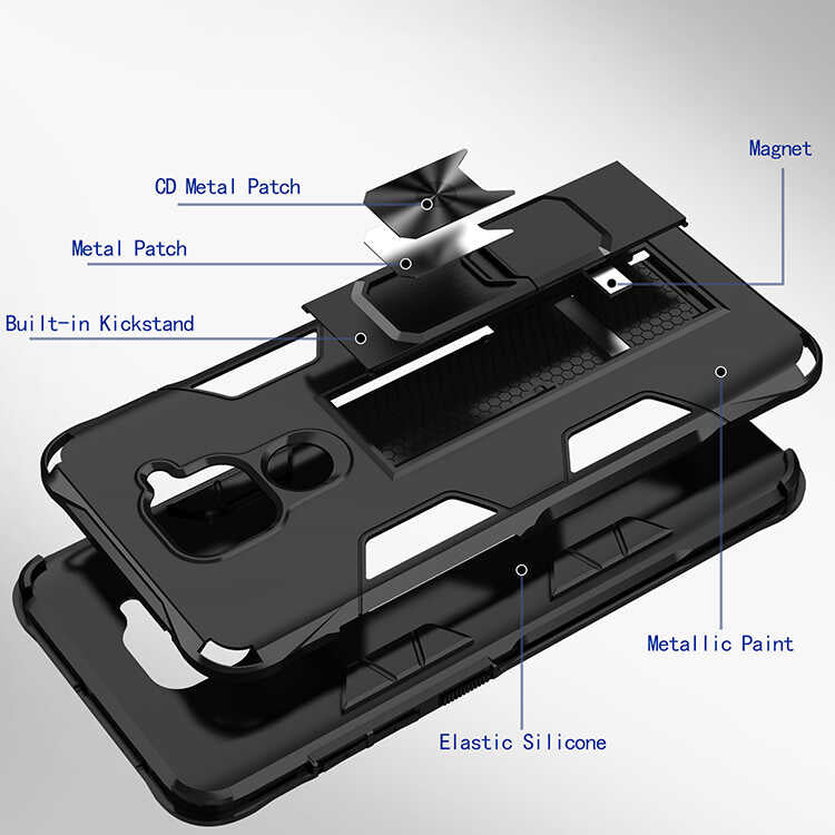 Xiaomi Redmi Note 9 Kılıf Zore Volve Kapak Lacivert