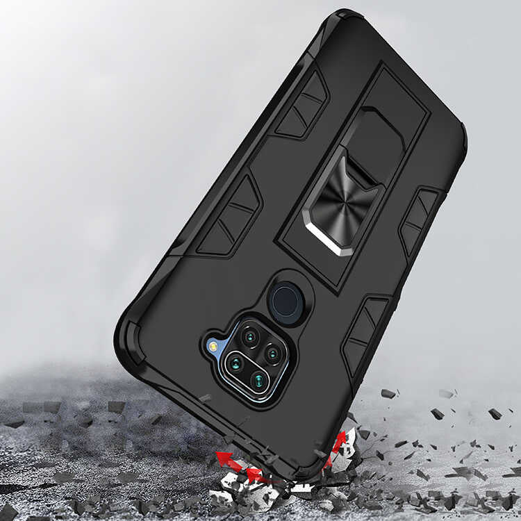 Xiaomi Redmi Note 9 Kılıf Zore Volve Kapak Gri