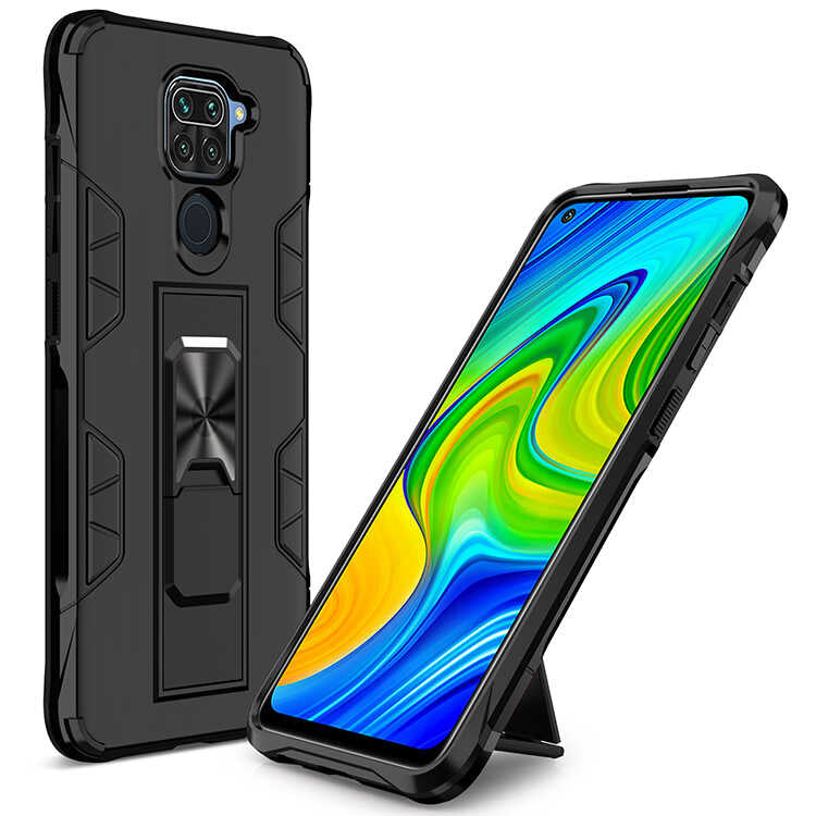 Xiaomi Redmi Note 9 Kılıf Zore Volve Kapak Siyah