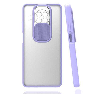 Xiaomi Redmi Note 9 Pro 5G Kılıf Zore Lensi Kapak Lila