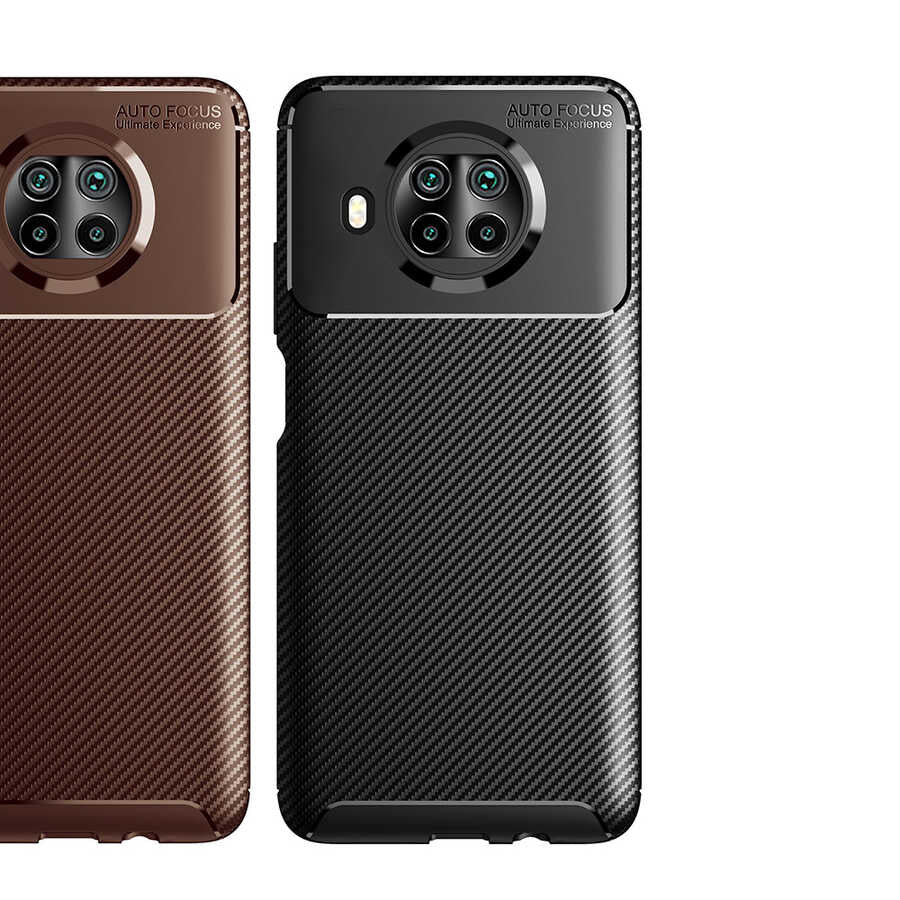 Xiaomi Redmi Note 9 Pro 5G Kılıf Zore Negro Silikon Kapak Kahverengi