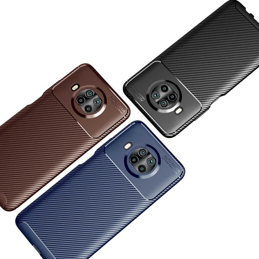 Xiaomi Redmi Note 9 Pro 5G Kılıf Zore Negro Silikon Kapak Kahverengi