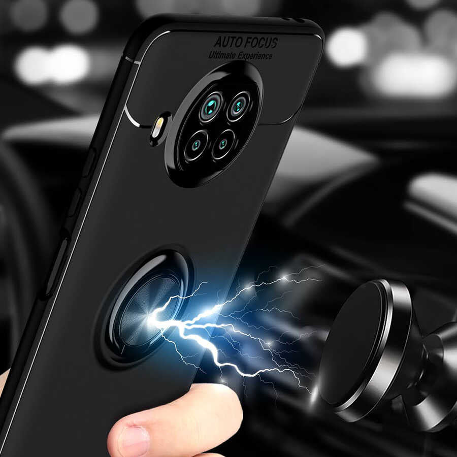 Xiaomi Redmi Note 9 Pro 5G Kılıf Zore Ravel Silikon Kapak Siyah-Rose Gold