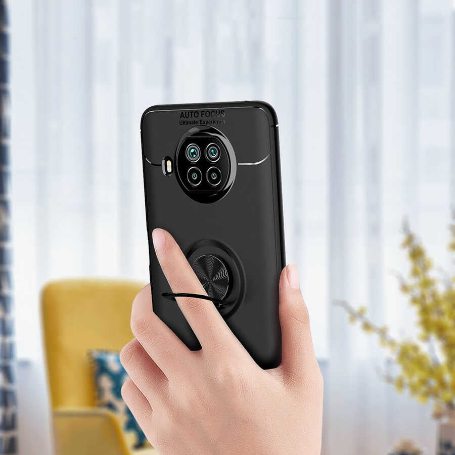 Xiaomi Redmi Note 9 Pro 5G Kılıf Zore Ravel Silikon Kapak Siyah-Kırmızı