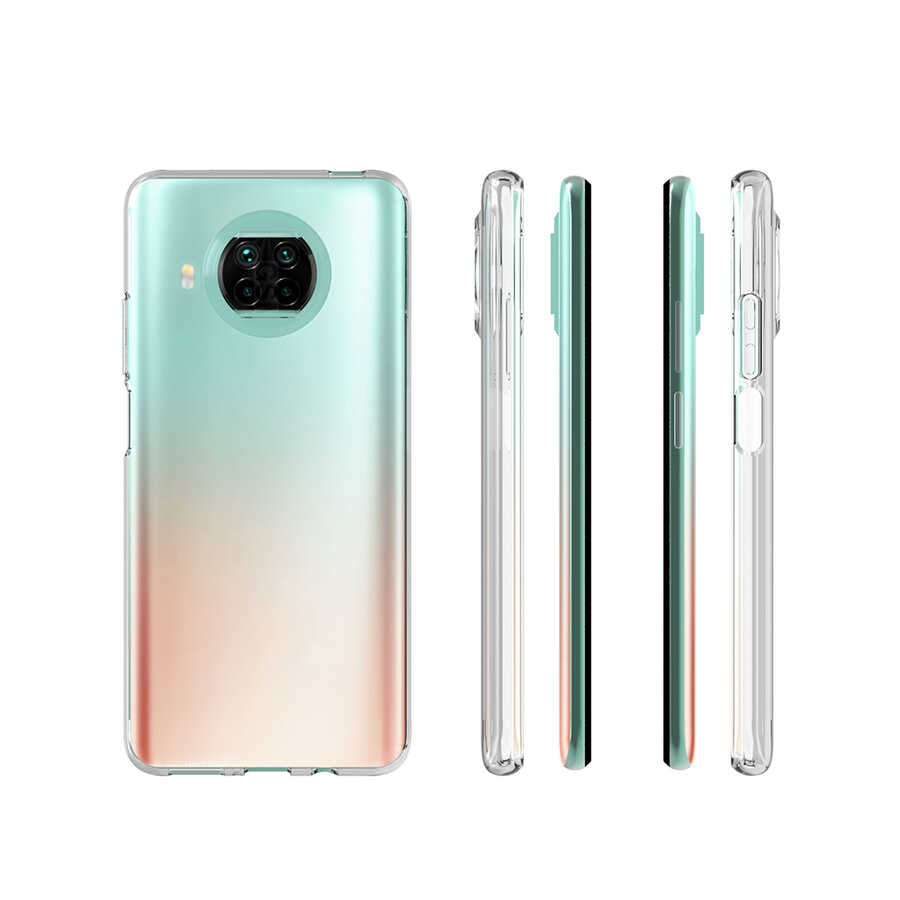 Xiaomi Redmi Note 9 Pro 5G Kılıf Zore Süper Silikon Kapak Renksiz