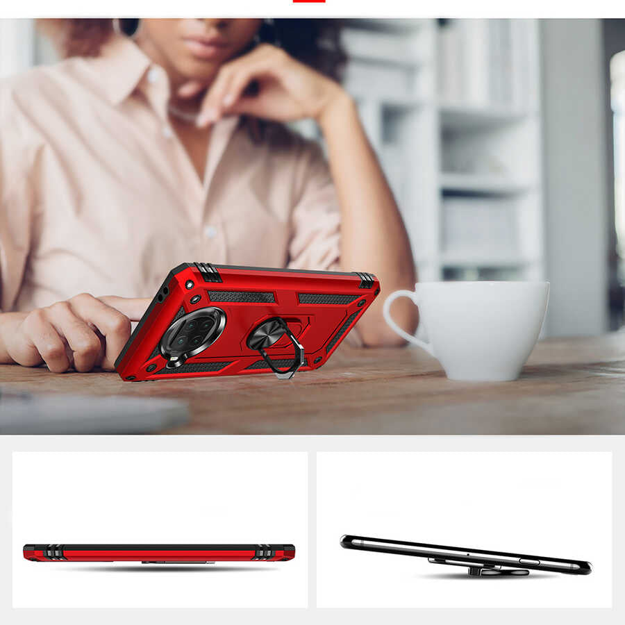 Xiaomi Redmi Note 9 Pro 5G Kılıf Zore Vega Kapak Gri