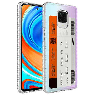 Xiaomi Redmi Note 9 Pro Kılıf Airbag Kenarlı Renkli Desenli Silikon Zore Elegans Kapak NO1