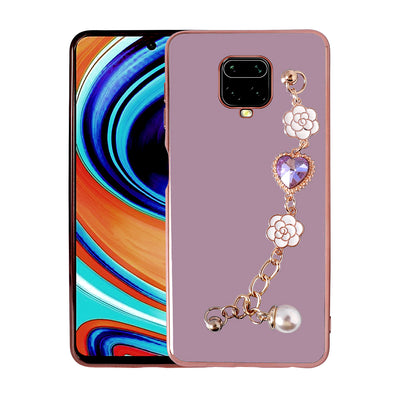 Xiaomi Redmi Note 9 Pro Kılıf El Tutamaçlı Kamera Korumalı Zore Taka Silikon Kapak Mor