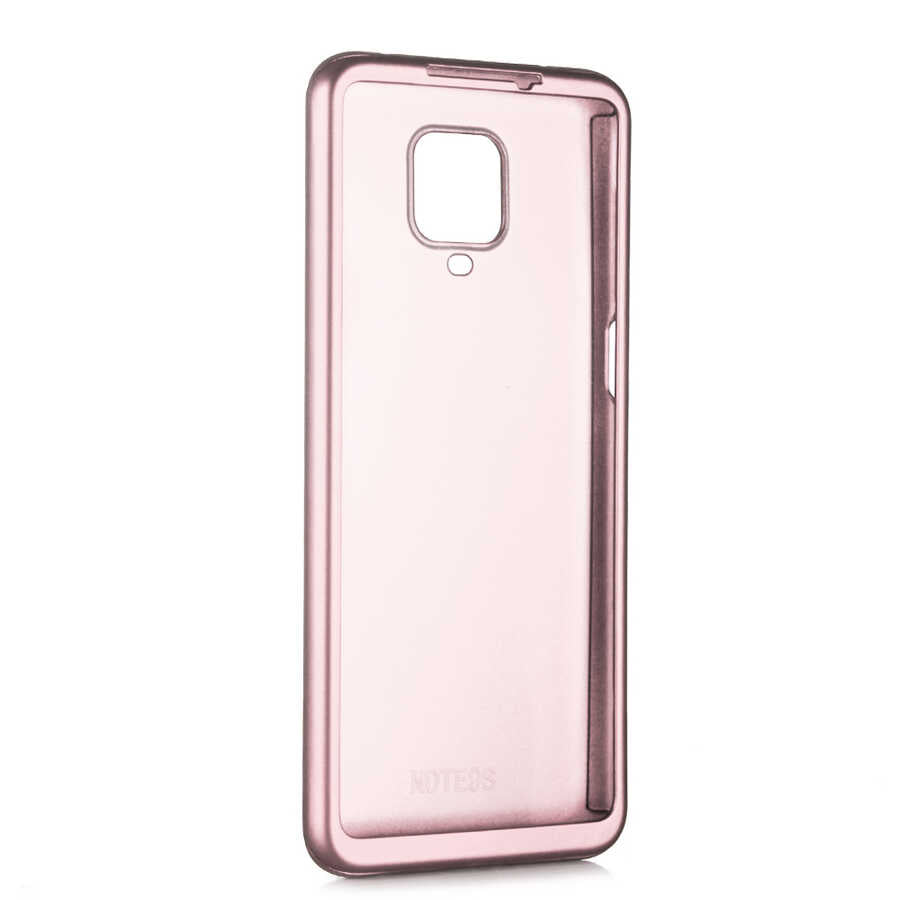 Xiaomi Redmi Note 9 Pro Kılıf Zore 360 3 Parçalı Rubber Kapak Rose Gold