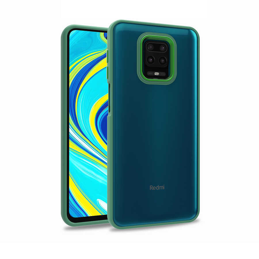 Xiaomi Redmi Note 9 Pro Kılıf Zore Flora Kapak Yeşil
