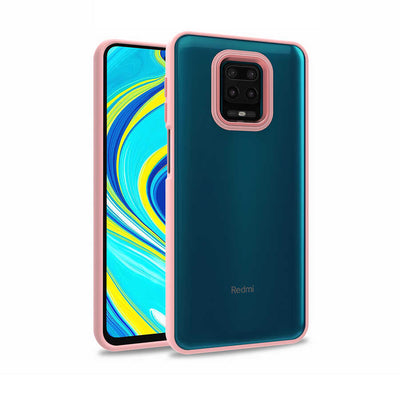 Xiaomi Redmi Note 9 Pro Kılıf Zore Flora Kapak Rose Gold