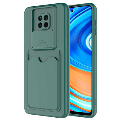 Xiaomi Redmi Note 9 Pro Kılıf Zore Kartix Kapak Koyu Yeşil