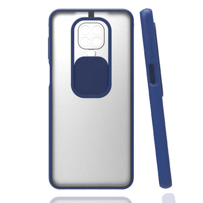 Xiaomi Redmi Note 9 Pro Kılıf Zore Lensi Kapak Lacivert