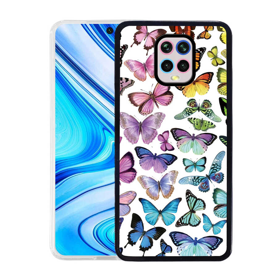 Xiaomi Redmi Note 9 Pro Kılıf Zore M-Fit Desenli Kapak Butterfly No3