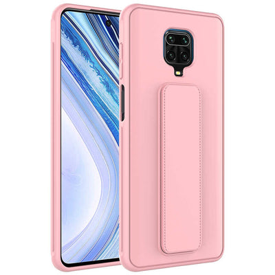 Xiaomi Redmi Note 9 Pro Kılıf Zore Qstand Kapak Pembe