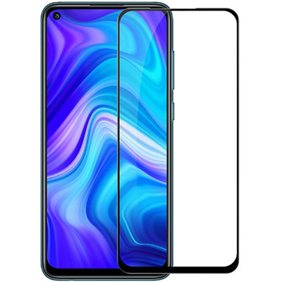 Xiaomi Redmi Note 9 Zore Kenarları Kırılmaya Dayanıklı Cam Ekran Koruyucu Siyah