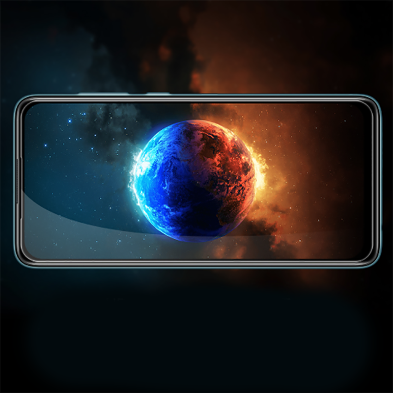 Xiaomi Redmi Note 9 Zore Kenarları Kırılmaya Dayanıklı Cam Ekran Koruyucu Siyah