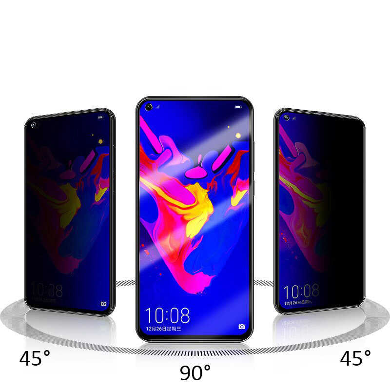 Xiaomi Redmi Note 9 Zore New 5D Privacy Temperli Ekran Koruyucu Siyah
