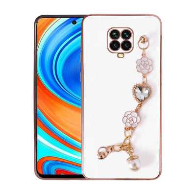 Xiaomi Redmi Note 9S Kılıf El Tutamaçlı Kamera Korumalı Zore Taka Silikon Kapak Pembe