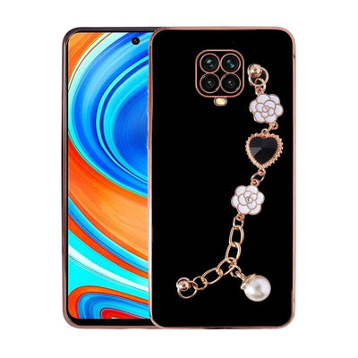Xiaomi Redmi Note 9S Kılıf El Tutamaçlı Kamera Korumalı Zore Taka Silikon Kapak Siyah